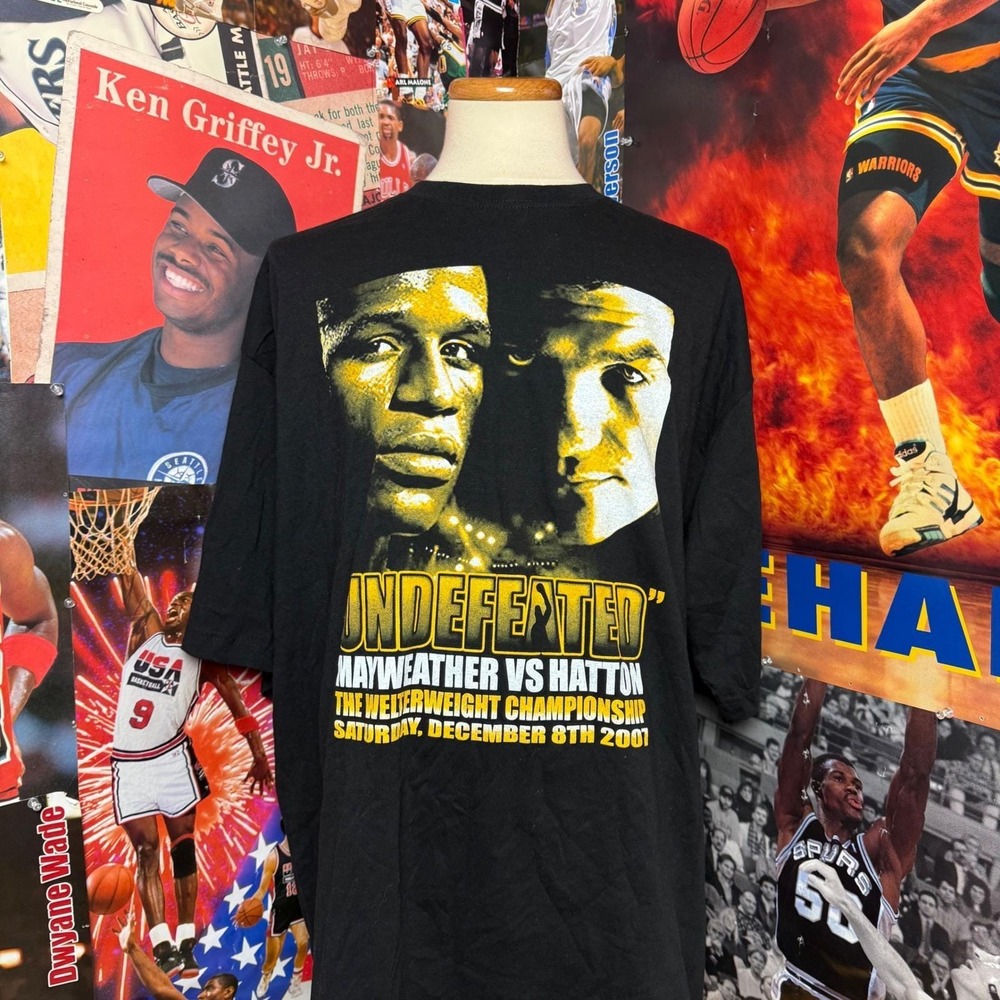 Floyd Mayweather vs Ricky Hatton Boxing T Shirt Undefeated Welterweight Sz 3XL‎